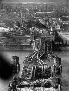 Ruined bridges over the Rhine