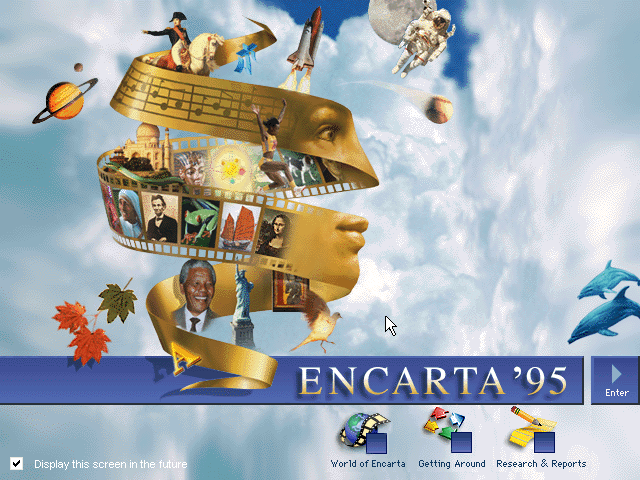 Encarta 95 main menu