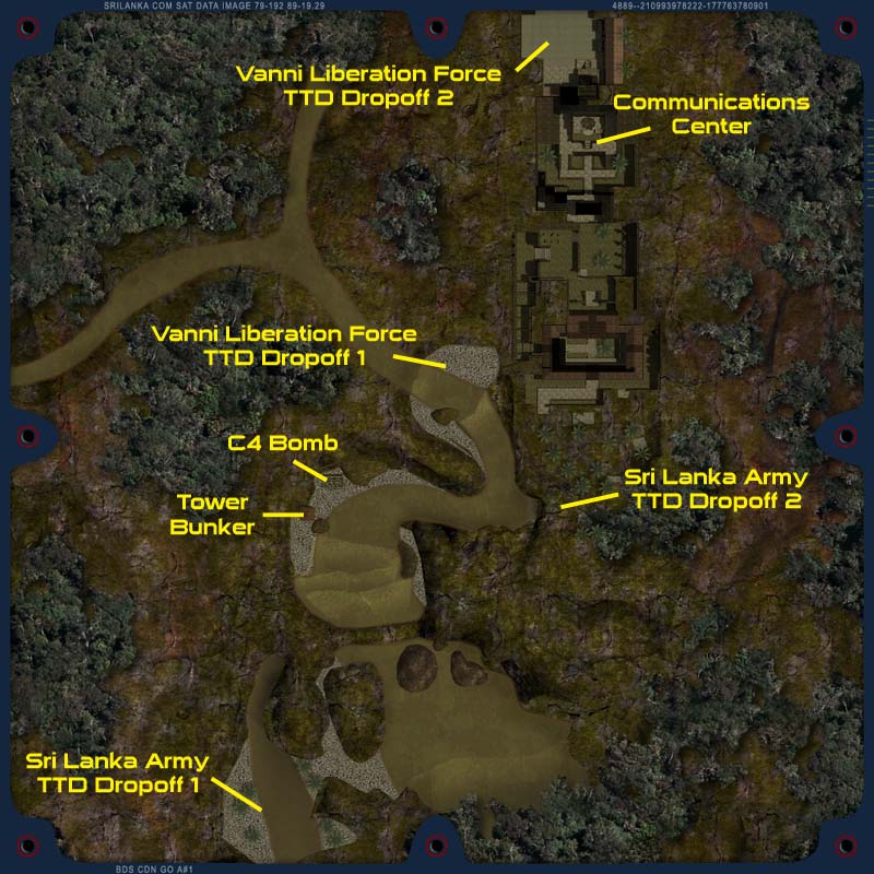 Sri Lanka tactical map