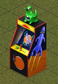 Sim Mars arcade game from The Sims